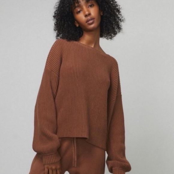 Lunya / Cozy Cotton Silk Reversible ribbed Pullover
Humble Brown M - Picture 2 of 9